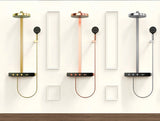 GoldRain Unterputz Duschsystem mit Thermostat – Regendusche in Goldoptik | Konstante Temperatur | Luxus Badlösung