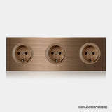 RETROLUX EU Wandschalter & Steckdose – Vintage Kaffee Braun | LED Anzeige & Reset | 110–250V | CE-zertifiziert