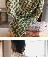 COTONIQUE Hahnentritt Gesichtstuch Baumwolle – Jacquard Handtuch | Saugstark & Hautfreundlich | Vintage Design