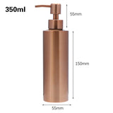 LUMAREVA Roségold Seifenspender – Edelstahl Pumpflasche | Nachfüllbar & Hygienisch | Elegantes Bad- & Küchenaccessoire