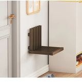 NordFold Klappbare Bambus Wandbank – Schmale Schuhbank ohne Bohren | Platzsparender Sitzhocker | Skandinavisches Design