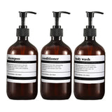 BernsteinGlanz Spenderflaschen Set – 3er Set mit 500 ml Pumpflaschen für Pflegeprodukte & Flüssigseifen