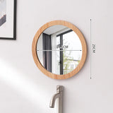 NATURALEO Wandspiegel mit Holzrahmen – Dekorativer Bad- & Schminkspiegel | Klare Reflexion | Zeitloses Wohnaccessoire