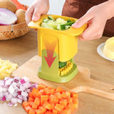 PressCut Pro Multifunktions-Gemüseschneider mit Hebeldrucksystem – Pommes- und Würfelschneider | Edelstahl-Küchenschneider für Gemüse, Obst & Meal Prep | Effizienter Küchenhelfer für schnelles Schneiden