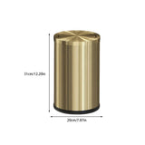 AURELIX Bad-Mülleimer 9 Liter Gold – Edelstahl Abfalleimer mit Klappdeckel | Hygienisch & Kompakt | Stilvolles Design