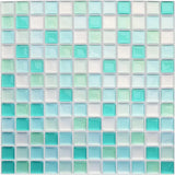 GlasMosaik 3D Wandfliesen selbstklebend – Hochglanz Mosaikoptik für Küche & Bad | Hitzebeständig | Flexible DIY-Gestaltung