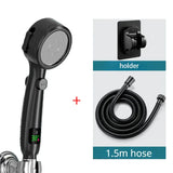 AquaGlow Smart LED-Duschbrause mit Temperaturanzeige – Digitale Hochdruck-Handbrause | Wassersparend | 4 Strahlarten