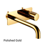 Veloura Lavabomischer – Roségoldene Wandarmatur aus Messing | Eleganter Warm- und Kaltwassermischer | Design-Lavaboarmatur mit Keramikkartusche