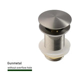 AquaLift Design-Pop-Up Ablaufgarnitur aus Messing – Push-Down Waschtischablauf | Mit/Ohne Überlauf | Mehrfarbiges Premium-Finish