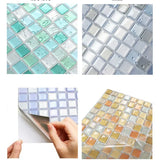 GlasMosaik 3D Wandfliesen selbstklebend – Hochglanz Mosaikoptik für Küche & Bad | Hitzebeständig | Flexible DIY-Gestaltung