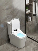 HygienoLift Komfort-WC-Sitz in Quadratform – Automatische Deckelsteuerung, Warmlufttrocknung & Intelligente Reinigungsfunktionen
