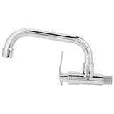 AquaLinea Edelstahl Wandhahn Kaltwasser – Spültisch Wasserhahn | Rostfrei & Platzsparend | Langlebige Armatur