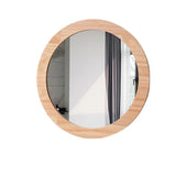NATURALEO Wandspiegel mit Holzrahmen – Dekorativer Bad- & Schminkspiegel | Klare Reflexion | Zeitloses Wohnaccessoire
