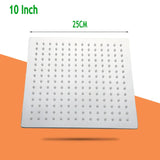 AquaSquare Premium Regendusche aus Edelstahl SUS304 – Quadratischer Decken-Duschkopf ultraflach | Hochdruck Wasserfall | 15° schwenkbar