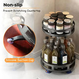 SpiceSpin Elite 360° Drehbarer Gewürz-Organizer für die Küche – Rotierendes Gewürzregal mit Anti-Rutsch-Basis | Platzsparender Küchen-Organizer für Gewürze, Dosen & Teebehälter