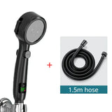 AquaGlow Smart LED-Duschbrause mit Temperaturanzeige – Digitale Hochdruck-Handbrause | Wassersparend | 4 Strahlarten