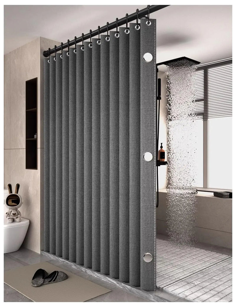 AquaFold Magnet Duschvorhang faltbar – Wasserdichter Spritzschutz für Walk-in-Duschen | Platzsparend