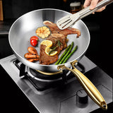 ChefSteel Pro 316 Edelstahl-Bratpfanne 28 cm für Induktion &amp; Gas | 7-Schicht Profi-Pfanne | langlebige Antihaft-Kochpfanne ohne Beschichtung