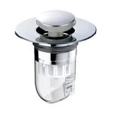 AquaDrain SmartFlow Universal-Abflussstopfen mit Pop-up-System – 2-in-1 Haarfilter & Geruchsschutz für Bad, Küche & Dusche