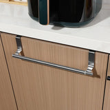 TürFix Pro Edelstahl-Küchentuchhalter ohne Bohren – Über-Schranktür-Handtuchstange | Rostfreier Küchen-Organizer | Platzsparende Hängelösung für Tücher & Küchenzubehör