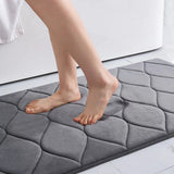 VelourStep Bodenmatte Luxus – Memory-Schaum Badteppich | Extra Weich & Sicher | Hoch Saugfähige Fußmatte