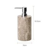MARBELLA LUX Badezimmer-Set Naturmarmor – 7-teiliges Badaccessoire Set | Exklusive Spa-Optik | Zeitlose Eleganz