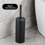 SteelPure WC-Bürstenhalter Standset – Toilettenbürste mit Innenbehälter | Rostbeständig & Hygienisch | Modernes Badezimmerzubehör
