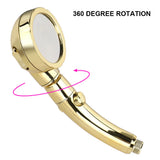 FlexFlow Drehbare Handbrause – 3 Strahlarten Duschkopf mit 360° Rotation | Wassersparend | Chromdesign