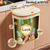 SpaceClean Wandmülleimer für Küche & Badezimmer – platzsparender Abfalleimer mit Deckel | 8,5L / 12L für Schranktür, Unterspüle & Bioabfall