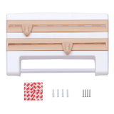 KüchenPro Wandorganizer 4-in-1 – Rollenhalter mit Folienschneider & Ablage | Selbstklebend | Platzsparende Küchenlösung