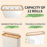 CleanStore WC-Papier Aufbewahrungsbox mit Deckel – Geschlossener Toilettenpapier Behälter | Hygienische Lagerung | Platzsparendes Design
