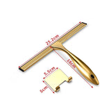 ClearSwipe Edelstahl Duschabzieher – Streifenfreier Fenster- & Fliesenwischer | Gold Design | Effiziente Reinigung