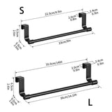 TürFix Pro Edelstahl-Küchentuchhalter ohne Bohren – Über-Schranktür-Handtuchstange | Rostfreier Küchen-Organizer | Platzsparende Hängelösung für Tücher & Küchenzubehör