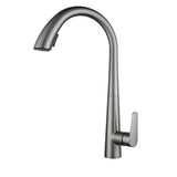 GoldFlow Küchenarmatur mit Ausziehbrause – Edelstahl Spültischmischer in Gebürstetem Gold | Flexibler Wasserhahn | Modernes Küchendesign