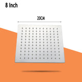 AquaSquare Premium Regendusche aus Edelstahl SUS304 – Quadratischer Decken-Duschkopf ultraflach | Hochdruck Wasserfall | 15° schwenkbar