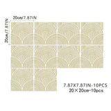 DecoMosaik 3D-Fliesenaufkleber Set – 10 selbstklebende Vinylfliesen mit abstraktem Mattdesign