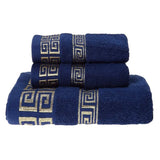FestivaLuxe Weihnachts-Handtuchset 3-teilig – Baumwoll Badetuchset | Jacquard Design | Schnell saugend & festlich
