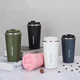 WärmeZeit Thermobecher – 380/510 ml Vakuumbecher aus 304-Edelstahl | 6–12 Stunden Temperaturerhalt | Auslaufsicherer Kaffeebecher mit Deckel