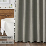 WAVELUX Duschvorhang mit Wellensaum – Wasserdichter Badvorhang aus Polyester | Schimmelhemmend | Elegantes Design