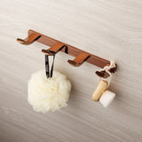 Monoria Premium Badaccessoire Set Roségold 5-teilig Wandmontage aus Massivmessing – Luxus Badezimmer Komplettset | Elegantes Hotel-Design für stilvolle Badgestaltung | Korrosionsbeständige Sanitär-Accessoires
