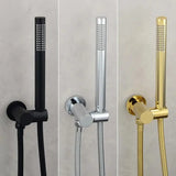 AQUASTELLA Design Handbrause aus Messing – Duschkopf Stabform | Wassersparend & Elegant | Premium Badezimmerlösung