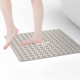 SecureFlow Antirutsch-Duschmatte 53x53 cm aus PVC – rutschfeste Sicherheitsmatte für Dusche und Badewanne | starke Saugnäpfe, Schnellentwässerung & hygienischer Komfort