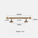 ORBANO Kugel Möbelgriff aus Messing 128 mm – Antik Bronze T-Stab Griff | Modernes Design | Langlebige Schranklösung