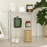 CLEARA Duo Acryl Organizer – 2-stufiges Kosmetikregal | Transparent & Modern | Für Bad, Schminktisch & Display