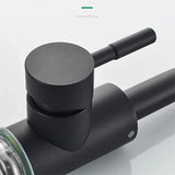 AquaSpin Waschbeckenarmatur Schwarz Nickel – Edelstahl Einhebelmischer | 360° Drehbarer Auslauf | Modernes Bad Design