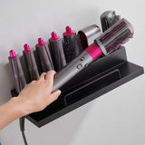 Dyson Airwrap Wandorganizer – Edelstahl Styling-Station mit Doppelablage | Ordnungssystem für Haarstyling | Selbstklebende Montage