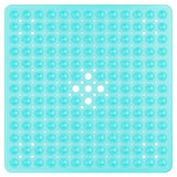 SecureFlow Antirutsch-Duschmatte 53x53 cm aus PVC – rutschfeste Sicherheitsmatte für Dusche und Badewanne | starke Saugnäpfe, Schnellentwässerung & hygienischer Komfort