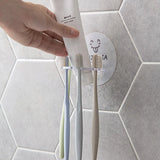PureStick Wand-Organizer Badezimmer – Selbstklebender Zahnbürstenhalter aus PVC | Platzsparende Aufbewahrung | Hygienisch & Ohne Bohren