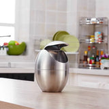 MiniSteel Swing Mülleimer – Edelstahl Tischabfalleimer 1,5L | Hygienischer Schwingdeckel | Kompakt & Elegant