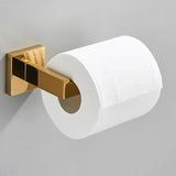 AurumLine Toilettenpapierhalter Wandmodell – Edelstahl 304 in Goldoptik | Rostfrei & Pflegeleicht | Elegantes Badaccessoire